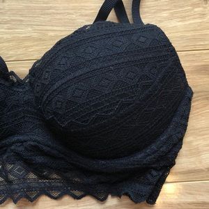 Black lace bralette